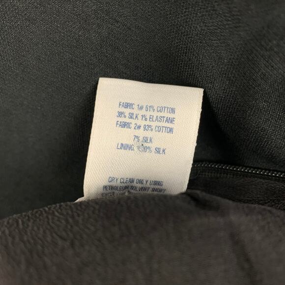 OSCAR DE LA RENTA SS 11 Size 10 Black Cotton Silk Textured Sheath Dress - Picture 4 of 5